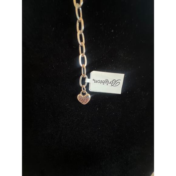 BRIGHTON DAZZLING LOVE WHITE HEART REVERSIBLE PENDANT NECKLACE NEW WITH TAGS - Picture 6 of 10